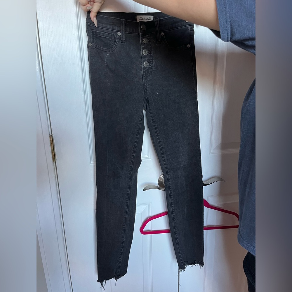MADEWELL Black High Rise Skinny Jeans 9”